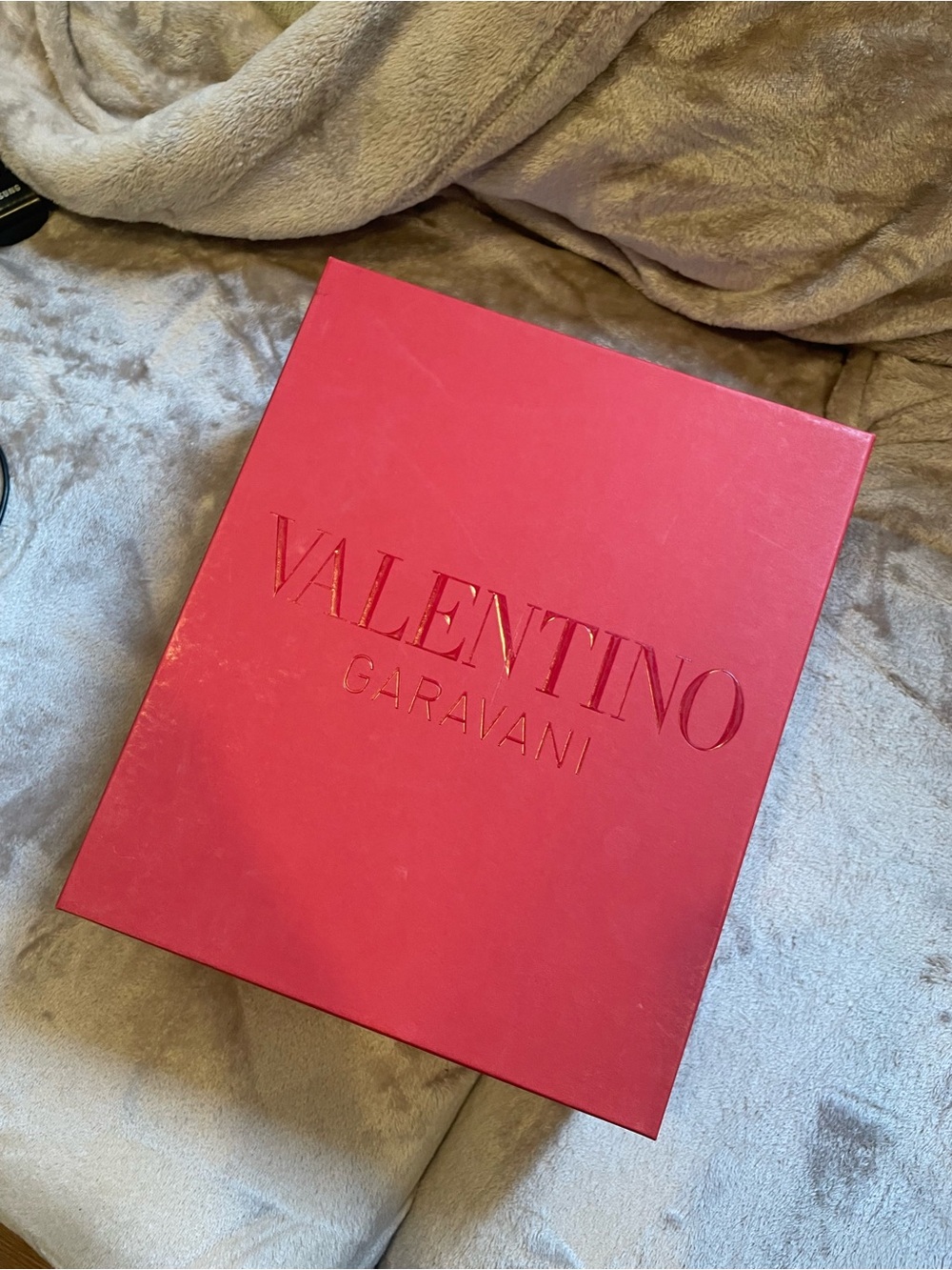 Authentic Valentino Garavani Embossed Red shoebox